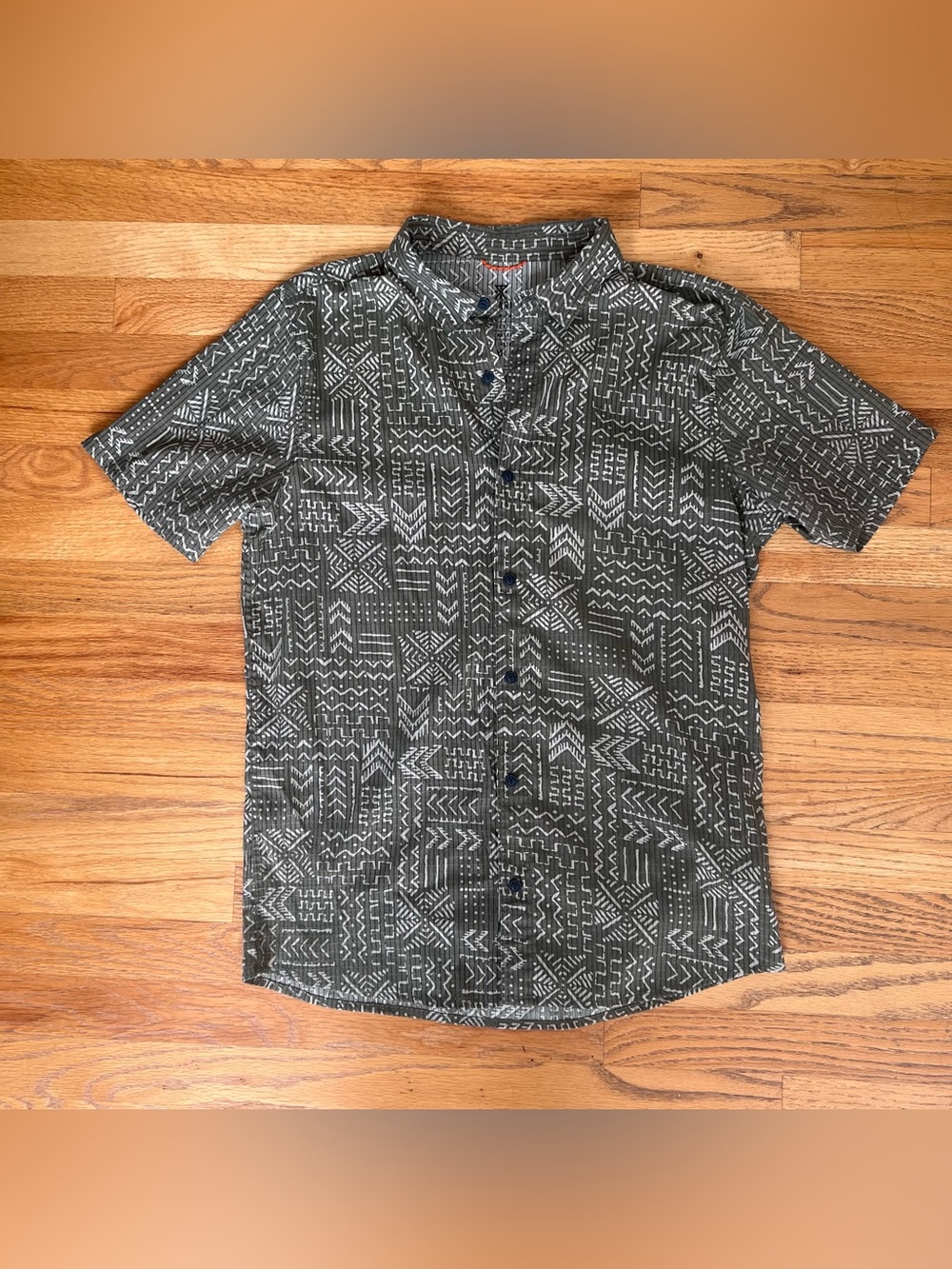 Roark Bless Up Marrakech Men’s Short Sleeve Shirt Gren Print M RW534